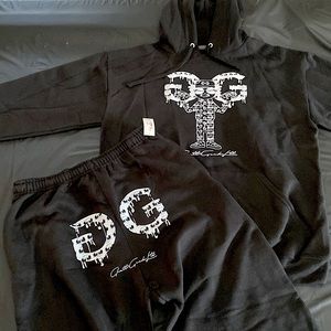 NEW Unisex 2022 Ghetto Geek Ltd Winter Jogger Set Size Medium (Black)